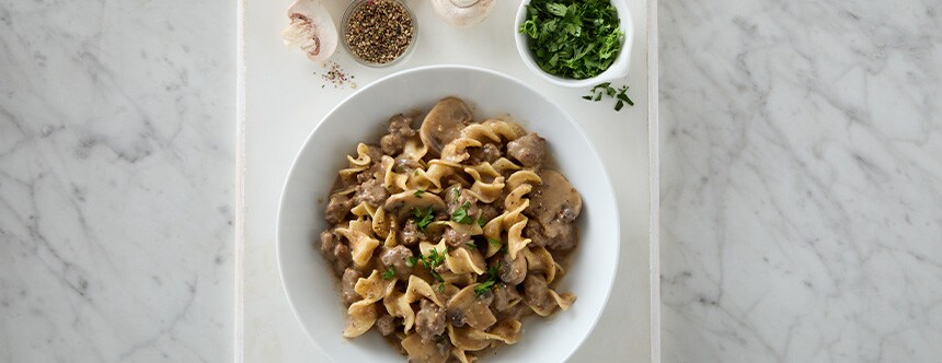 Instant Pot Beef Stroganoff Casserole