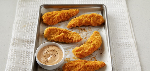 Sheet Pan Crispy Chicken Tenders with Pumpkin Spice Aioli Sheet Pan Crispy Chicken Tenders with Pumpkin Spice Aioli