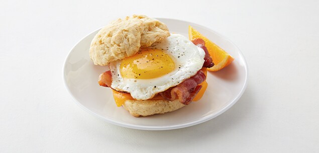 Bacon Fat Biscuit Breakfast Sandwiches