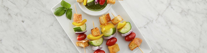 Panzanella Salad on a Stick