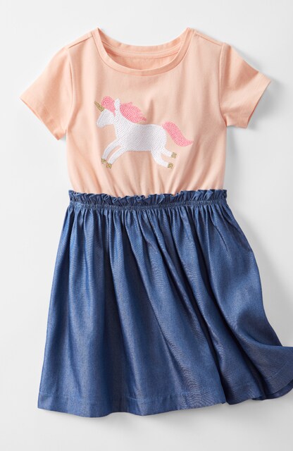 mixed contrast dress