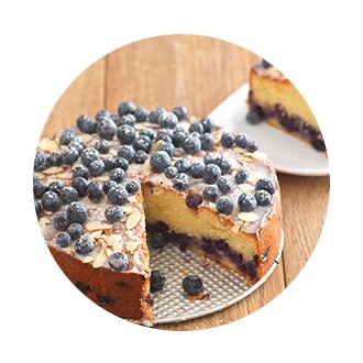 Blueberry Almond Greek Yogurt Cake