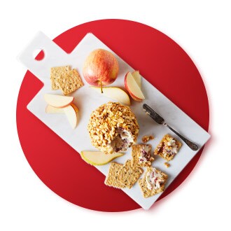 Cranberry Blue Cheese Ball with Apple Slices Recipe