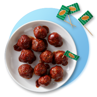 Applesauce BBQ Ham Balls