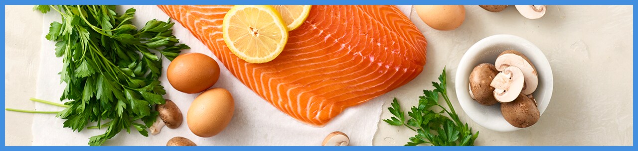 Salmon and mushrooms
