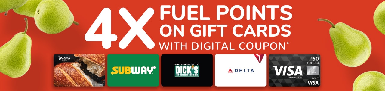 4X Fuel Points on Gift Cards