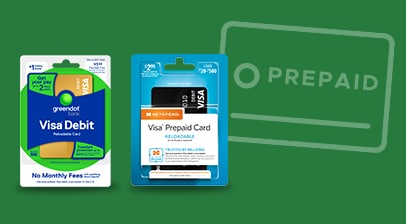 Example of prepaid card offerings at Pay Less Super Markets including but not limited to Visa debit and Visa Prepaid cards.