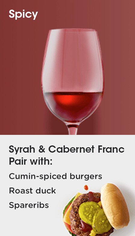 Shop spicy red wine food pairings.