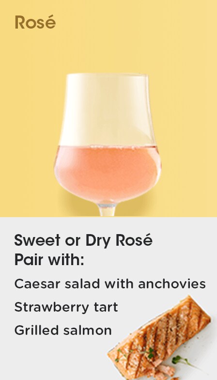Shop rose white wine food pairings.